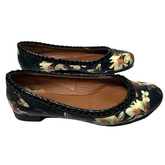 Givenchy Paris Black Leather Floral “Ninni Magnolia" Ballet Flats 36&1/2 US 6.5 - Picture 5 of 7